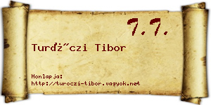 Turóczi Tibor névjegykártya