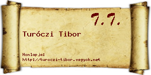 Turóczi Tibor névjegykártya